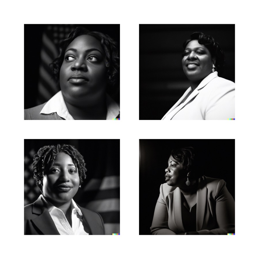 A black and white portrait of ___ in the style of ___