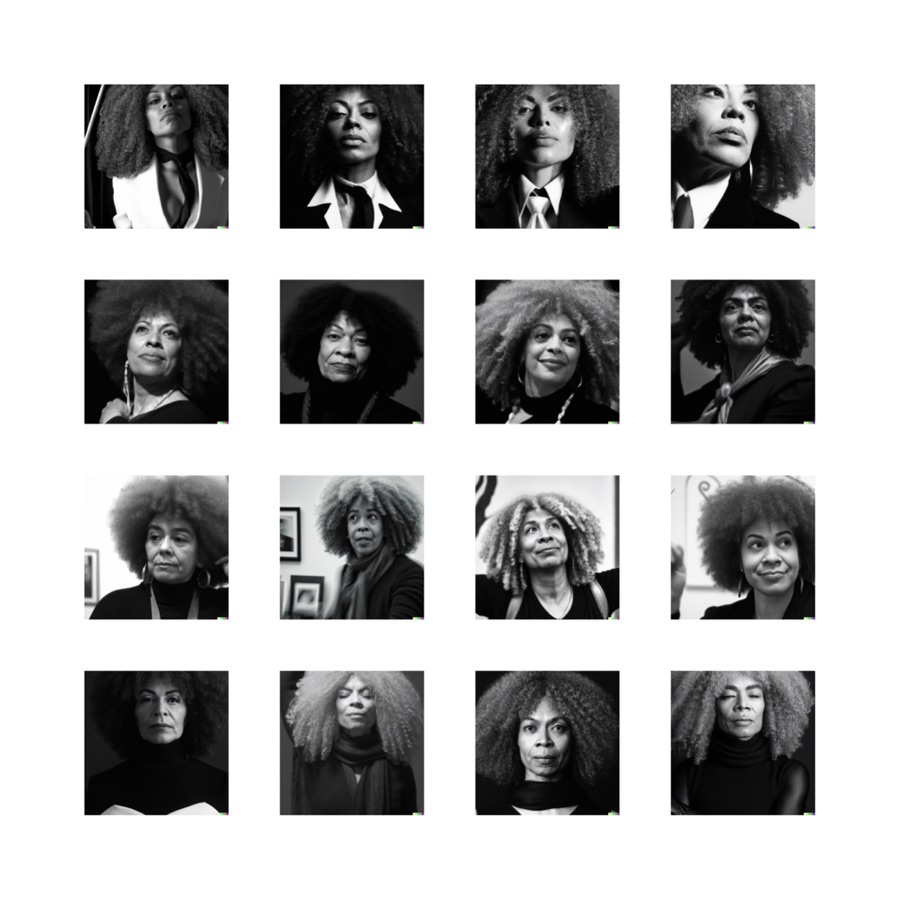 A black and white portrait of ___ in the style of ___